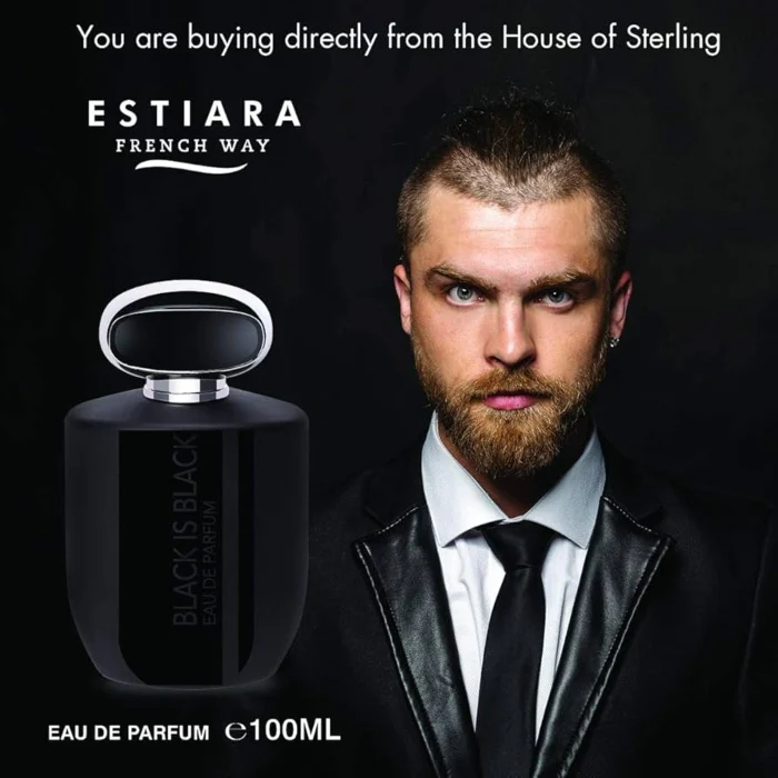 Estiara Black is Black Eau De Parfum For Men 100ml - Image 3