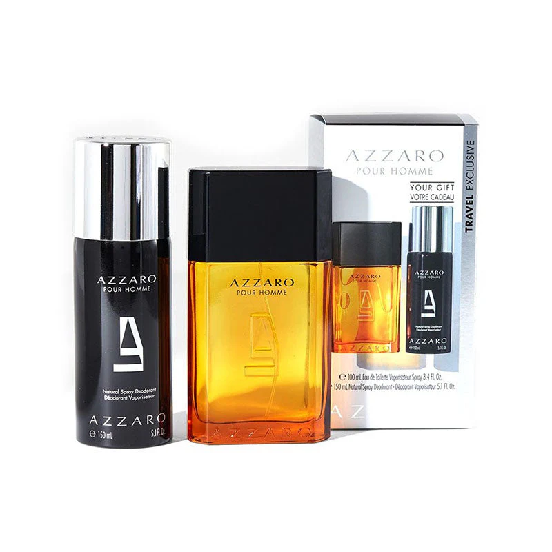 Azzaro Pour Homme Set For Men Eau De Toilette 100ml + Deodorant 150ml - Image 3