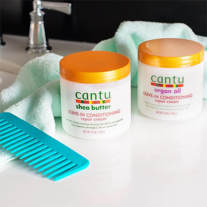 Cantu Argan Oil Leave In Conditioning Repair Cream 453 gm - Image 2