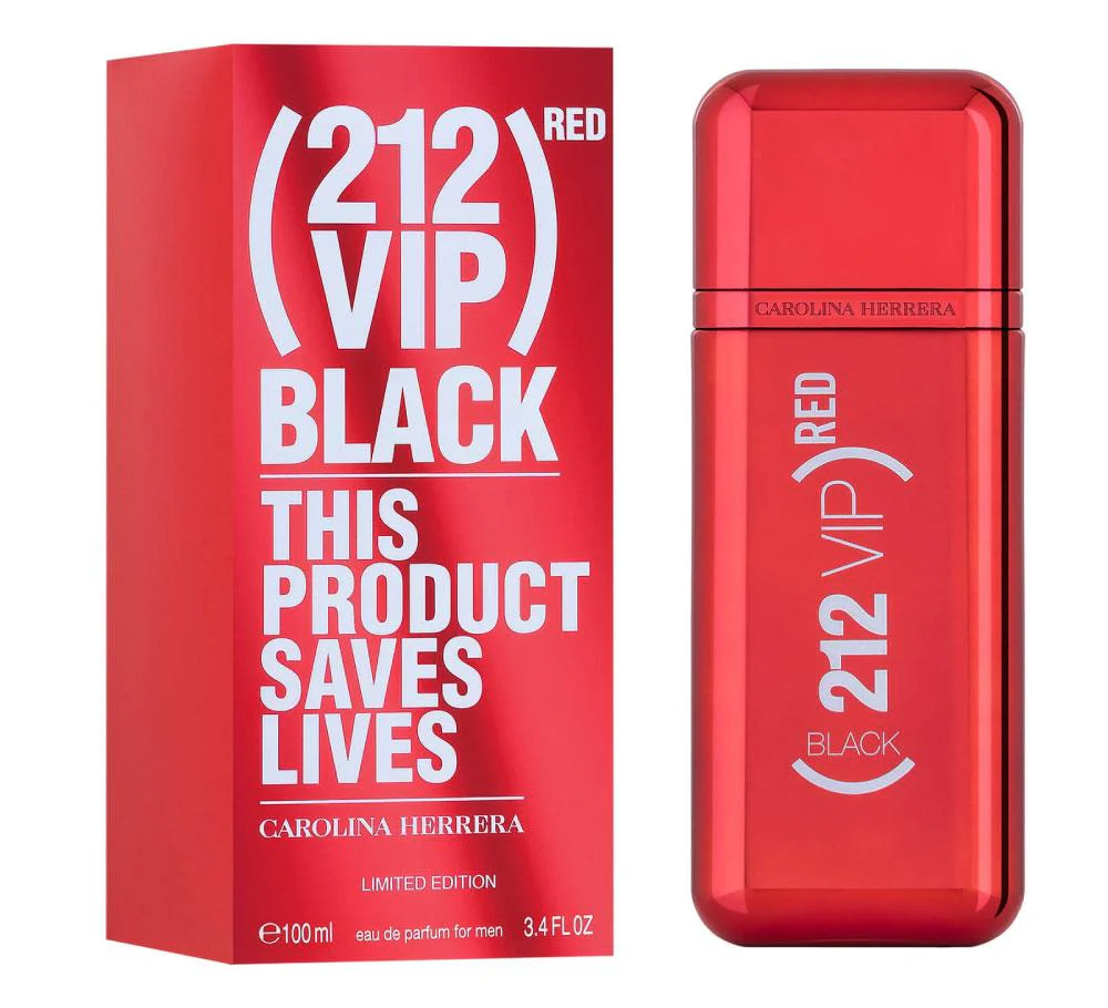 Carolina Herrera 212 VIP Black Red Limted Edition Eau De Parfum For Men 100ml - Image 2
