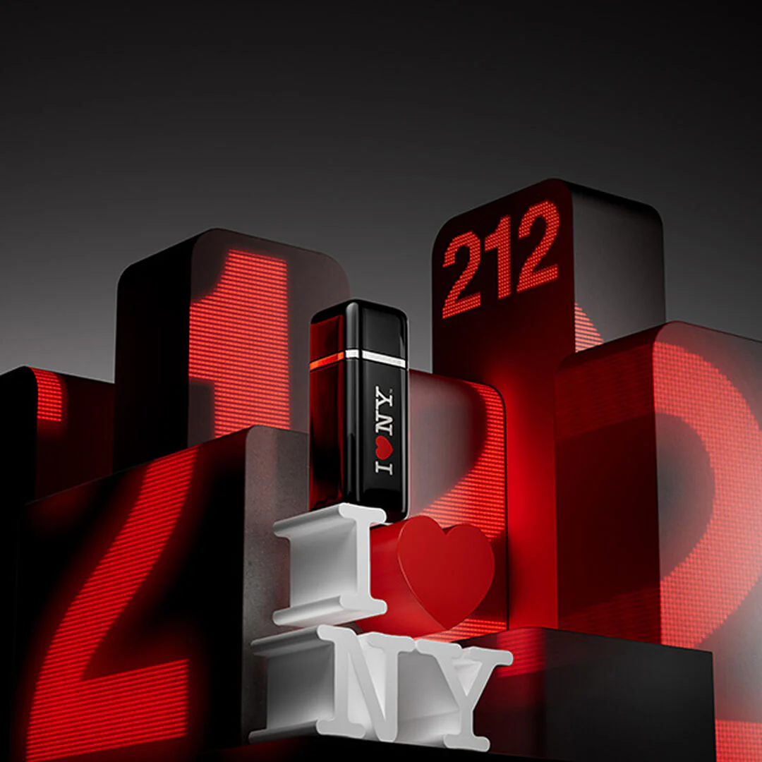 Carolina Herrera 212 Vip Black I Love NY Eau De Parfum For Men 100ml - Image 4