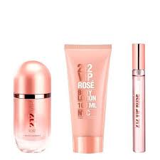 Carolina Herrera 212 VIP Rose Set For Women Eau De Parfum 80ml + Travel Size 10ml + Body Lotion 100ml - Image 3