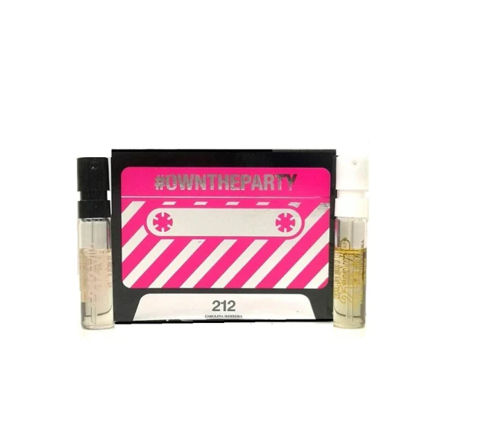 Sample Carolina Herrera 212 Vip Rose + 212 Vip Vials Eau De Parfum For Women 1.5ml 2 Pcs