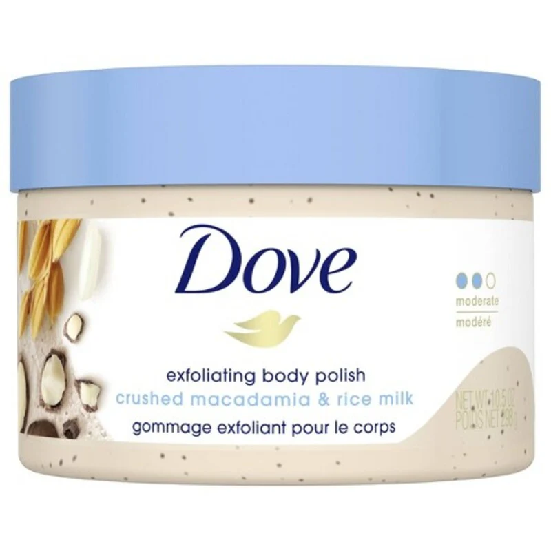 Dove Crushed Macadamia & Rice Milk Exfoliating Body Polish 298 g