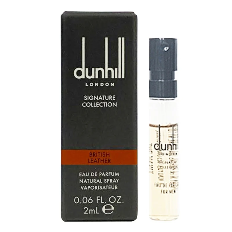 Sample Dunhill Signature Collection British Leather Vials Eau De Parfum For Men 2ml