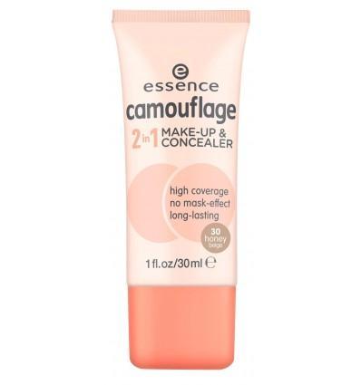 essence camouflage 2in1 make-up & concealer 30 honey beige 30ml
