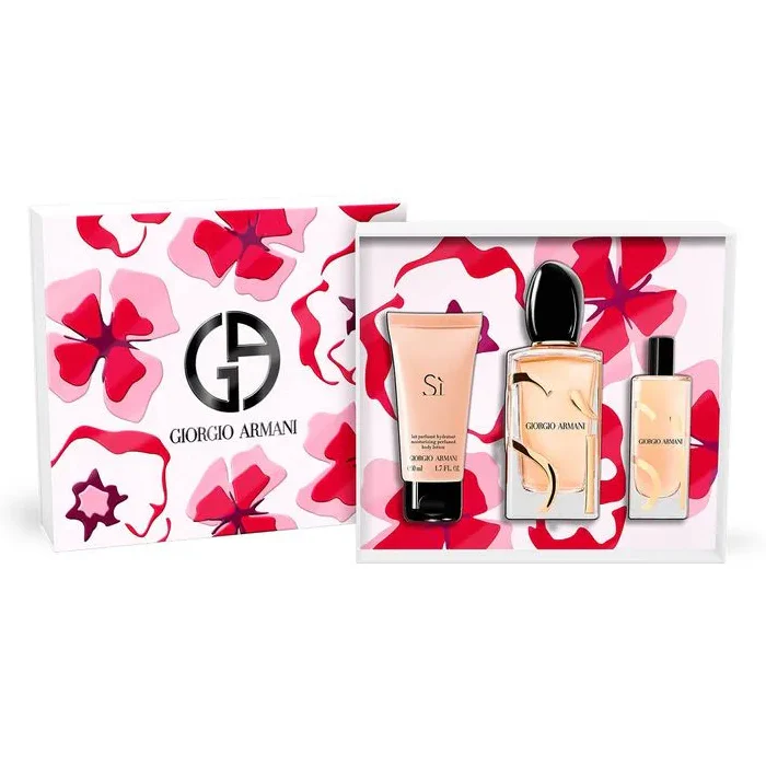 Giorgio Armani Si Set For Women Eau De Parfum 100ml + Travel Size 15ml + Body Lotion 50ml - Image 2