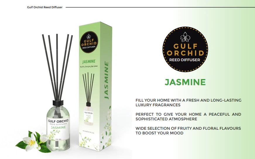 Gulf Orchid Jasmine Reed Diffuser 110ml - Image 2