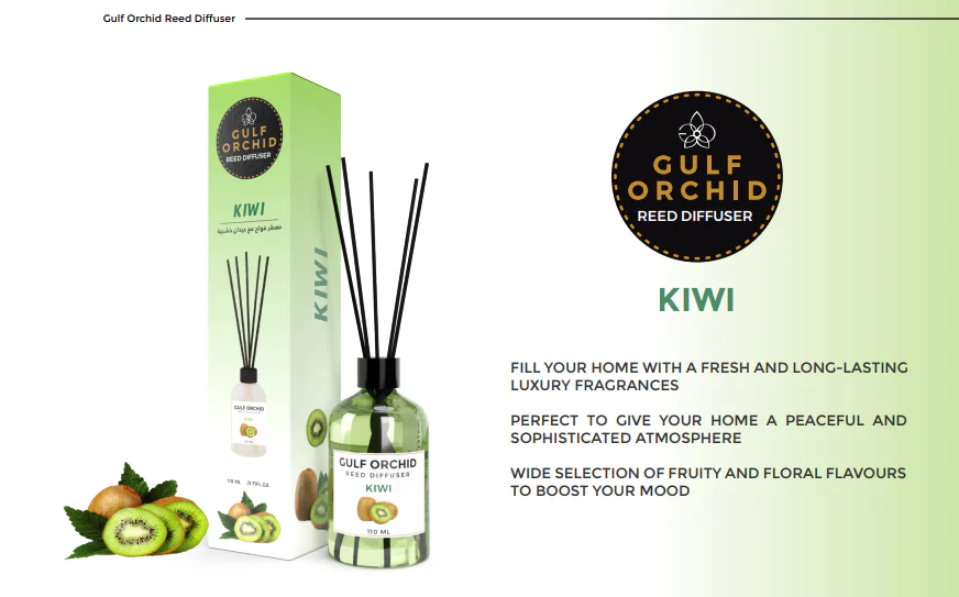 Gulf Orchid Kiwi Reed Diffuser 110ml - Image 4