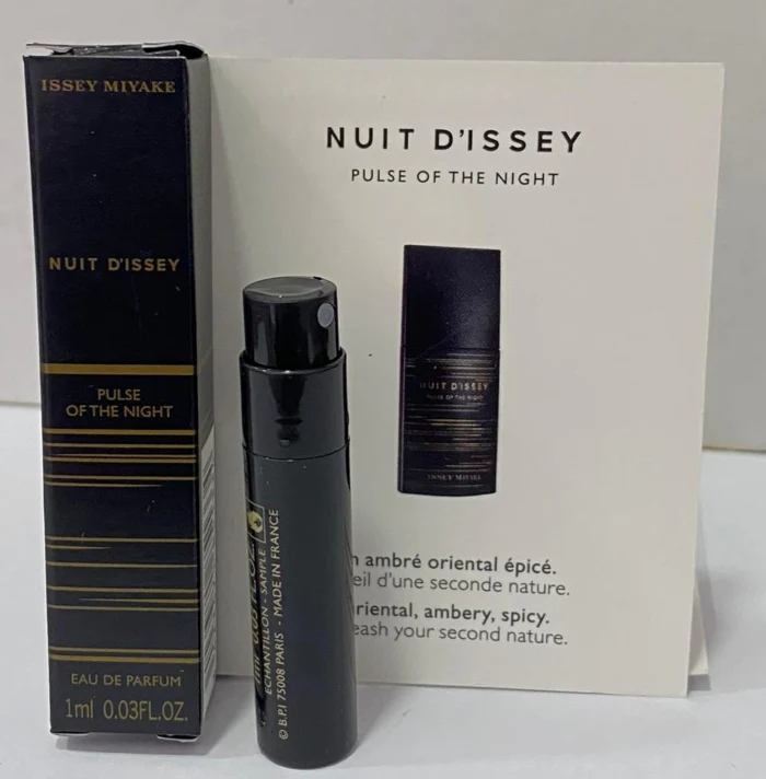 Sample Issey Miyake Nuit D issey Pulse Of The Night Vials Eau De Parfum For Men 1ml - Image 2