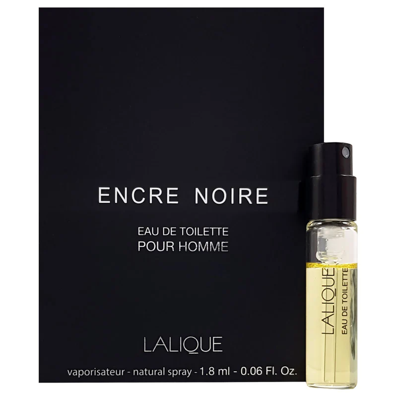 Sample Lalique Encre Noire Vials Eau De Toilette for Men 1.8ml