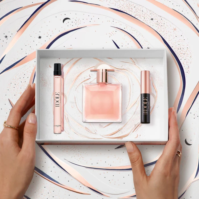 Lancome Idole Le Parfum Set For Women Eau De Parfum 25ml + Mini Travel 10ml + Mascara Lash Idole Volume 01 Glossy Black - Image 3