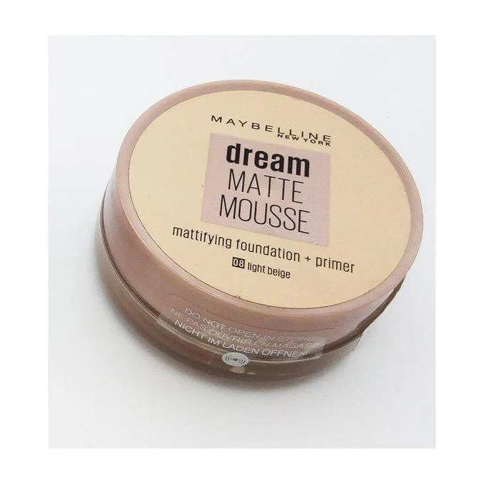 Maybelline New York Dream Matte Mousse Mattifying Foundation + Primer - 08 Light Beige