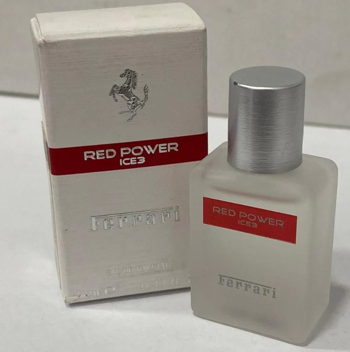 Mini Travel Ferrari Red Power Ice 3 Miniature Eau De Toilette For Men 4ml - Image 2