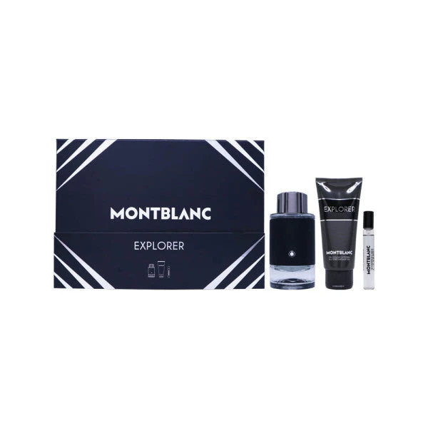 Mont Blanc Explorer Set For Men Eau De Parfum 100ml+ Mini Travel 7.5ml + Shower Gel 100ml - Image 4
