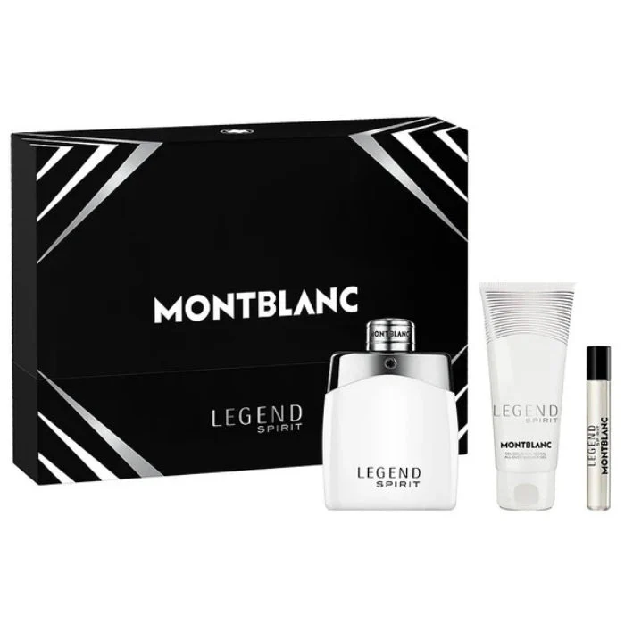 Mont Blanc Legend Spirit Set For Men Eau De Toilette 100ml + Mini 7.5ml + Shower Gel 100ml - Image 2