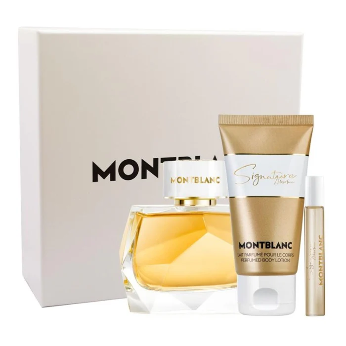 Mont Blanc Signature Absolu Set For Women Eau De Parfum 100ml + Mini Travel 7.5ml + Body Lotion 100ml - Image 2