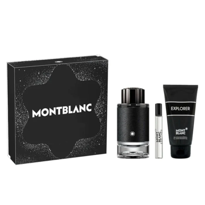Mont blanc Explorer Set For Men Eau De Parfum 100ml + Mini Travel 7.5ml + Gel Douche 100ml - Image 2
