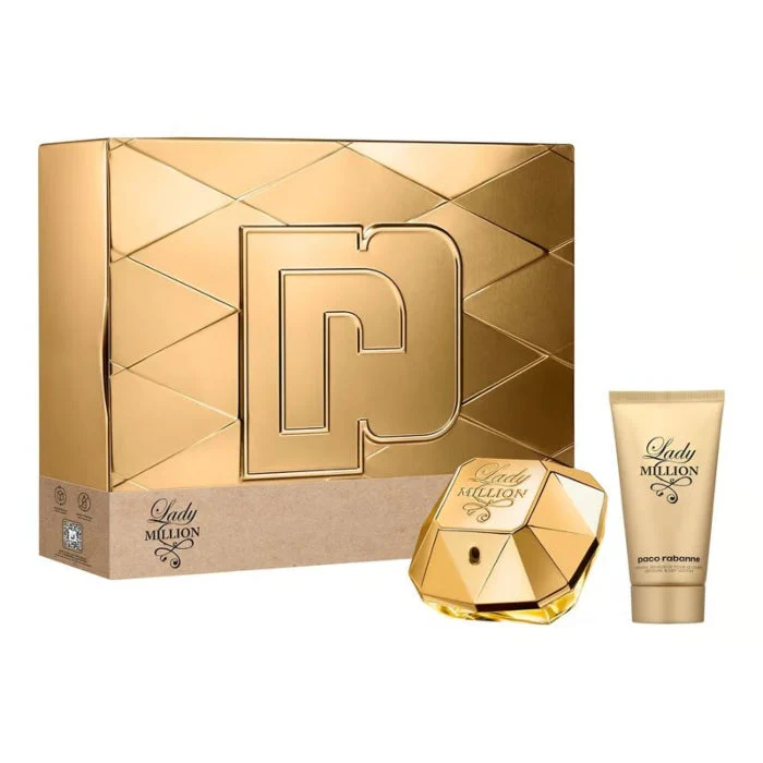 Paco Rabanne Lady Million Set For Women Eau De Parfum 50ml + Body Lotion 75ml - Image 4