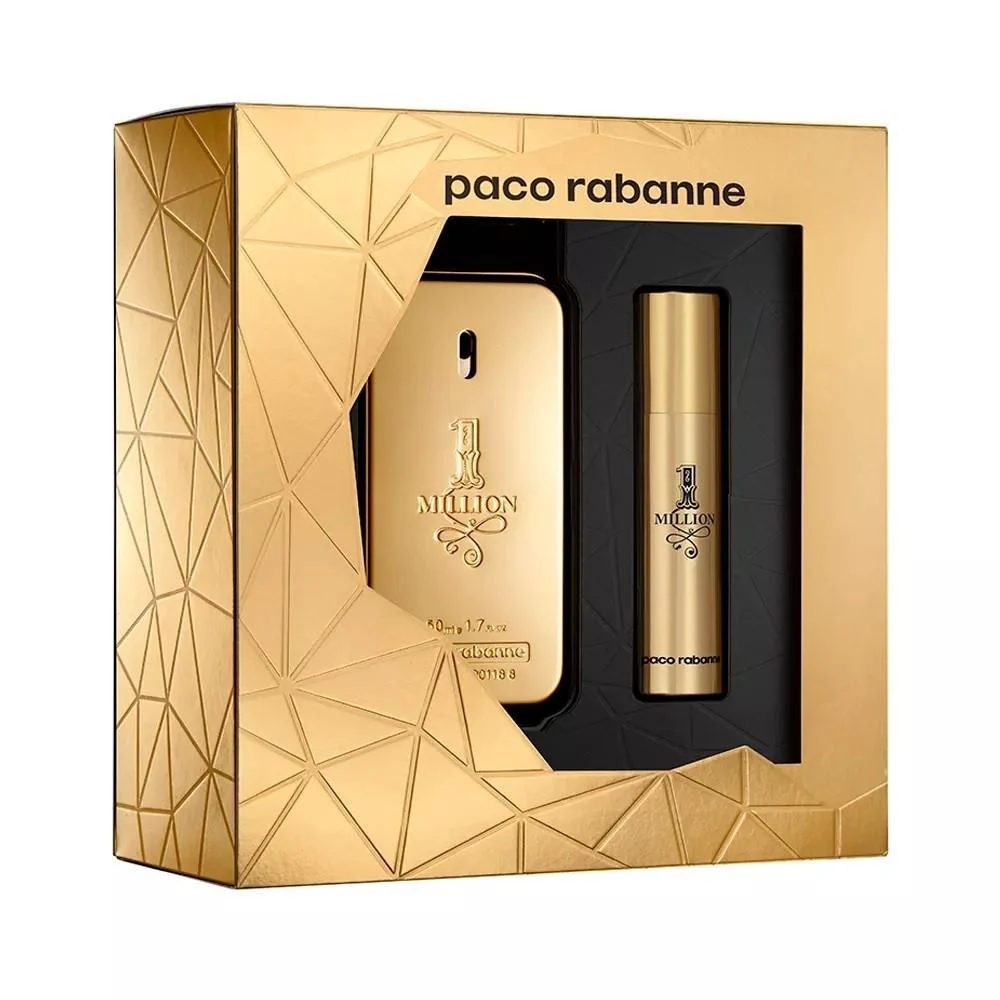 Paco Rabanne One Million Set For Men Eau De Toilette 50ml + Mini 10ml