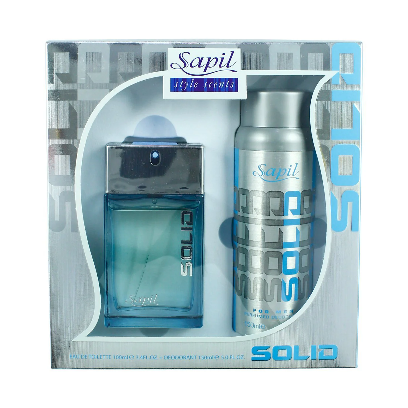 Sapil Men Solid Set For Men Eau De Toilette 100 ml + Deodorant 150 ml - Image 2