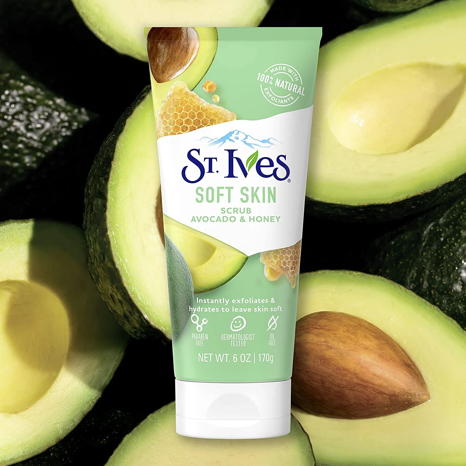 ST.Ives Soft Skin Avocado & Honey Scrub 170g - Image 2