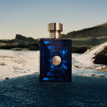 Versace Pour Homme Dylan Blue Set For Men Eau De Toilette 100ml + Mini Travel 10ml + Pouch - Image 2