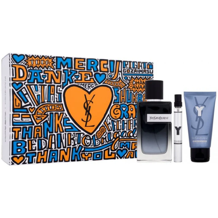 Yves Saint Laurent Y Set For Men Eau De Parfum 100ml + Travel Size 10ml + Shower Gel 50ml - Image 2