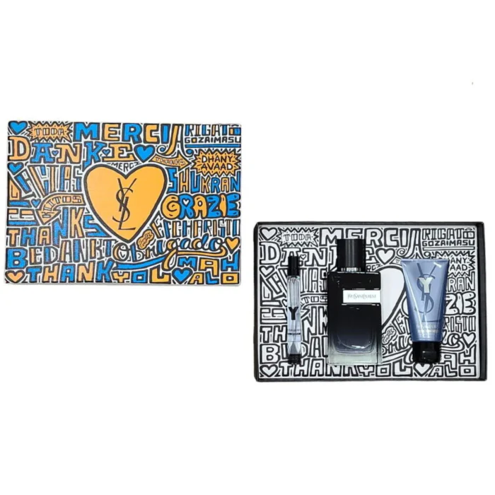 Yves Saint Laurent Y Set For Men Eau De Parfum 100ml + Travel Size 10ml + Shower Gel 50ml - Image 3